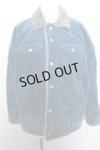 【WINTERセール】NO ID. ジャケット.コーデュロイ×ファーリバーシブルGジャン /ネイビーｘグレー/1 O-22-10-31-059-NO-ja-YM-ZT068