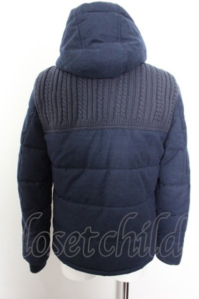 画像4: VANQUISH ジャケット.ニット切替え中綿フードブルゾン /ネイビー/M O-22-10-31-065-VA-ja-YM-ZT156 (4)