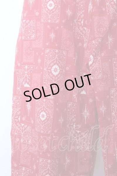 画像2: NO ID. BLACK パンツ.トランププリントリバーシブルバルーン /レッドｘブラック/2 O-22-10-31-142-NO-pa-YM-ZT460 (2)