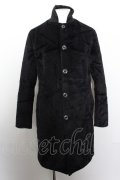 【WINTERセール】BUFFALO BOBS コート.NAVONA-HAIRY（ナボーナ-ヘアリー)シャギーシングルトレンチ /ブラック/2-3 O-22-10-31-020-BU-ou-YM-ZT035