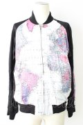 【WINTERセール】LAD MUSICIAN ジャケット.17AW/REVERSIBLE BLOUSONワールドマップリバーシブル /ホワイト/42 T-22-11-18-010-LA-to-KN-ZT104