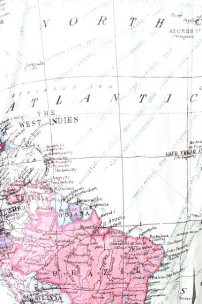 画像5: LAD MUSICIAN ジャケット.17AW/REVERSIBLE BLOUSONワールドマップリバーシブル /ホワイト/42 T-22-11-18-010-LA-to-KN-ZT104 (5)