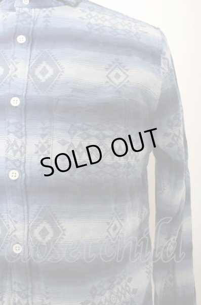 画像2: GOSTAR DE FUGA シャツ.オルテガボーダー /ブルー/46 O-22-11-21-100-GO-sh-YM-ZT077 (2)