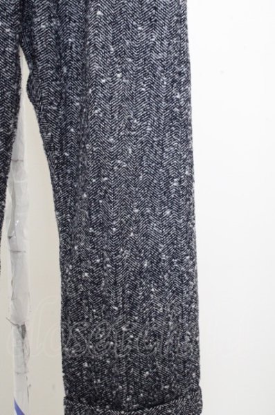 画像2: NO ID. パンツ.ウールツイードバギー /ネイビー/1 O-22-11-21-024-NO-pa-YM-ZT236 (2)