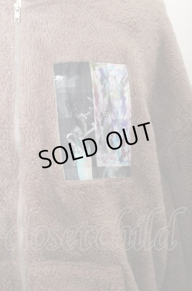 画像2: KMK(KINGLY MASK) パーカー.プリントパッチボアフーディー /ブラウン/LL O-22-11-24-033-KM-to-YM-ZT210 (2)