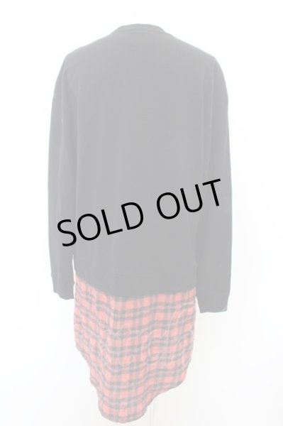 画像4: glamb トップス.ブロックレイヤードスウエット /ブラック?レッド/1 O-22-11-30-030-ET-to-IG-ZT473 (4)