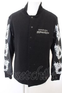 【WINTERセール】Zephyren ジャケット.レザースリーブブルゾン /ブラック/M O-22-11-30-033-ET-ja-IG-ZT242