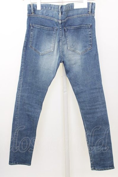 画像2: Moonage Devilment(清春) パンツ.RESOUND CLOTHINGコラボ washed repair skinny /インディゴ/1 T-22-12-10-021-Mo-pa-KN-ZT099 (2)