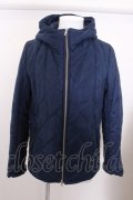 【WINTERセール】NO ID. ジャケット.フェイクスウェードダイヤキルティングフーデッド /ネイビー/2 O-22-12-18-036-NO-ja-YM-ZT-M016