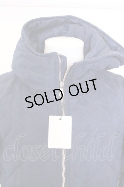 画像2: NO ID. ジャケット.フェイクスウェードダイヤキルティングフーデッド /ネイビー/1 O-22-12-18-081-NO-ja-YM-ZT-ML010 (2)