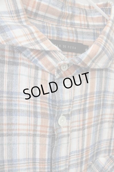 画像3: GOSTAR DE FUGA シャツ.AUTHORITYチェック /オレンジ/46 T-22-12-21-004-GO-sh-YM-ZT132 (3)