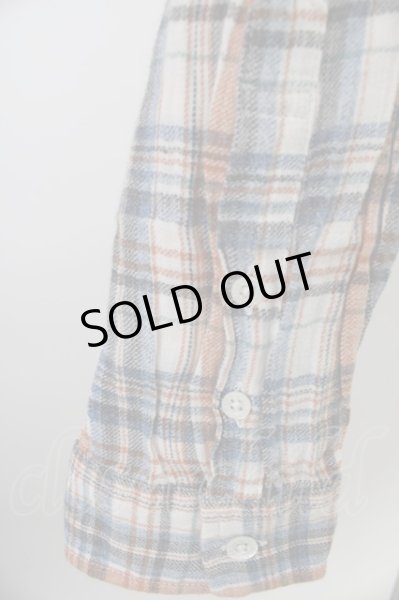 画像4: GOSTAR DE FUGA シャツ.AUTHORITYチェック /オレンジ/46 T-22-12-21-004-GO-sh-YM-ZT132 (4)