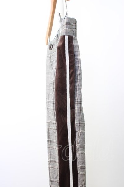 画像3: GOSTAR DE FUGA パンツ.Well done ベロアサイドラインストレッチスラックス /グレーｘブラウン/46 T-22-12-21-028-GO-pa-YM-ZT227 (3)