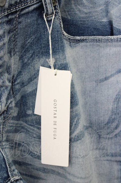 画像4: GOSTAR DE FUGA パンツ.レーザー加工クロップドストレッチスキニー /ライトブルー/46 T-22-12-21-029-GO-pa-YM-ZT227 (4)