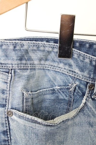 画像7: GOSTAR DE FUGA パンツ.レーザー加工クロップドストレッチスキニー /ライトブルー/46 T-22-12-21-029-GO-pa-YM-ZT227 (7)