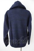画像2: 【WINTERセール】LUXE／R パーカー.ポリニットジャガードラインプル /ネイビー/L T-22-12-21-013-LU-to-YM-ZT132 (2)