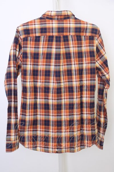 画像2: GOSTAR DE FUGA シャツ.TakeOverワイドカラーOXチェック /オレンジ/46 T-22-12-21-002-GO-sh-YM-ZT132 (2)