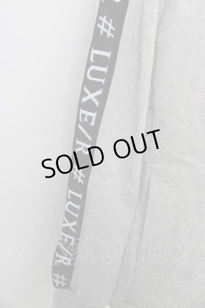 画像4: LUXE／R パーカー.袖ジャガードラインジップアップ /グレー/L T-22-12-21-014-LU-to-YM-ZT466 (4)