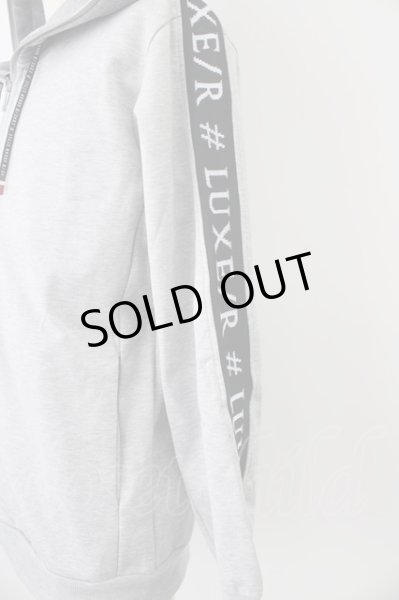 画像5: LUXE／R パーカー.袖ジャガードラインジップアップ /グレー/L T-22-12-21-014-LU-to-YM-ZT466 (5)