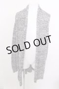 【SALE】FUGA カーディガン.SENTIRE パイルロング /ブラックｘホワイト/44 O-22-12-22-037-FU-to-YM-ZT390