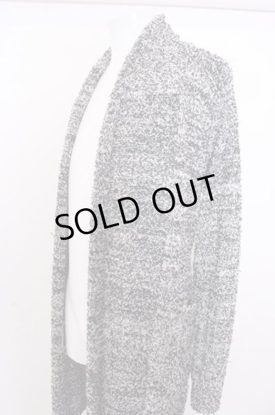 画像3: FUGA カーディガン.SENTIRE パイルロング /ブラックｘホワイト/44 O-22-12-22-037-FU-to-YM-ZT390 (3)