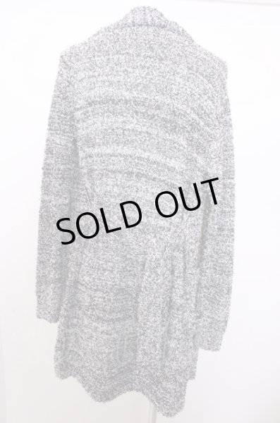 画像4: FUGA カーディガン.SENTIRE パイルロング /ブラックｘホワイト/44 O-22-12-22-037-FU-to-YM-ZT390 (4)