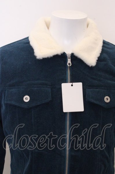 画像2: NO ID. ジャケット.ボアZIP-Gジャン /ターコイズ/1 O-22-12-22-046-NO-ja-YM-ZT159 (2)