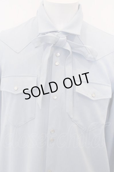 画像2: NO ID. BLACK シャツ.テンセルデニムウエスタンロング /ライトブルー/1 O-22-12-22-048-NO-sh-YM-ZT016 (2)