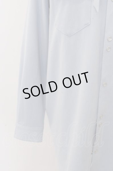 画像3: NO ID. BLACK シャツ.テンセルデニムウエスタンロング /ライトブルー/1 O-22-12-22-048-NO-sh-YM-ZT016 (3)