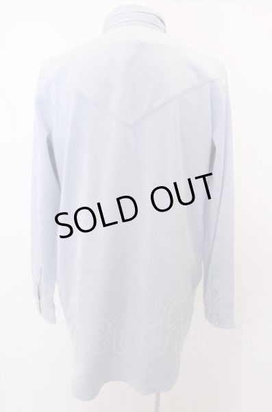 画像4: NO ID. BLACK シャツ.テンセルデニムウエスタンロング /ライトブルー/1 O-22-12-22-048-NO-sh-YM-ZT016 (4)