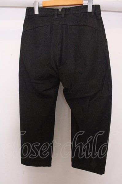 画像2: NO ID. パンツ.デニム２タックワイドトラウザーズ /ブラック/1 O-22-12-26-064-NO-pa-YM-ZT017 (2)