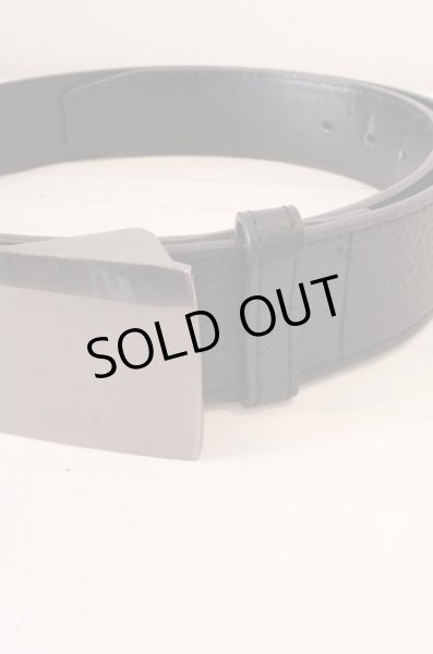 画像2: FUGA ベルト.プレートバックル /ブラック/44 O-22-12-26-069-FU-za-YM-ZT-ML010 (2)