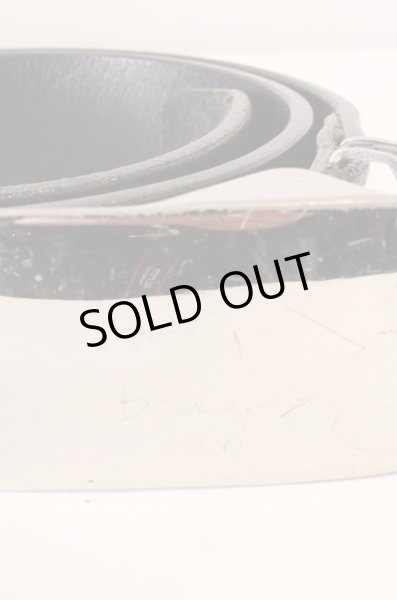 画像2: FUGA ベルト.パイソンループプレートバックル /シルバーｘブラック/44 O-22-12-26-071-FU-za-YM-ZT-ML001 (2)