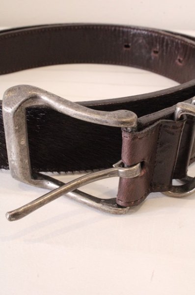 画像2: GOSTAR DE FUGA ベルト.ダブルループハラコ /ブラウン/44 O-22-12-26-072-GO-za-YM-ZT-MK001 (2)