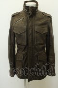【SALE】Moonage Devilment(清春) ジャケット.ラムレザーM-65 /グレーカーキ/48 O-22-12-26-097-Mo-ja-YM-ZT-ML028