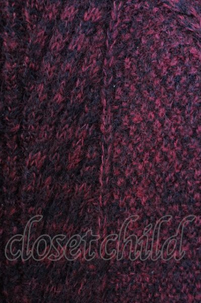 画像3: FUGA ニット.ケーブル編みVネック /レッド/44 T-22-12-27-005-FU-to-YM-ZT225 (3)