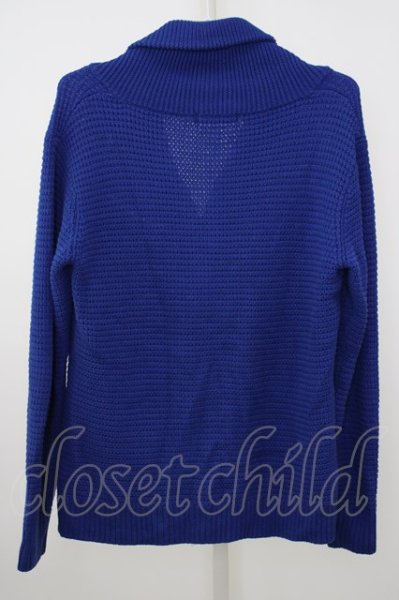 画像2: GOSTAR DE FUGA カーデ.Exclusive ショールニット /ブルー/46 T-22-12-27-002-GO-to-YM-ZT225 (2)