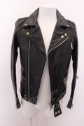 【SALE】NO ID. BLACK ジャケット.カウレザーセミアニリンサイクロンタイプWライダース /ブラック/1 O-22-12-28-004-NO-ja-YM-ZT427