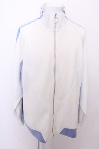 【WINTERセール】REFLEM ジャケット.切り替えハイネックトラック /ホワイトｘブルー/F O-22-12-28-075-RE-ja-YM-ZT164