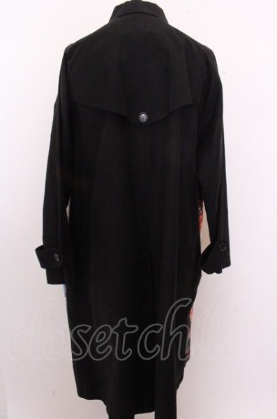 画像2: KIDILL コート.Inferno Wide Coat /ブラックｘパターン/46 O-22-12-28-033-ET-ou-YM-ZT145 (2)