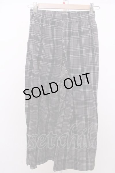 画像2: NieR CLOTHINGパンツ.刺繍ロゴチェック /グレー?ブラック/ O-22-12-30-076-SE-pa-IG-ZT478 (2)