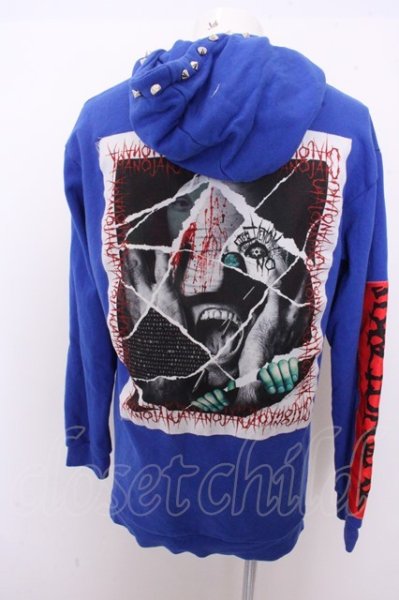 画像2: ALTER VENOMV パーカー.パッチプリントスパイクフーディー /ブルー/ O-22-12-30-013-AL-to-YM-ZT332 (2)