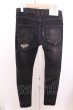 画像2: NO ID. BLACK パンツ.ストレッチデニムダメージスキニー /ブラック/1 O-22-12-30-028-NO-pa-YM-ZT374 (2)
