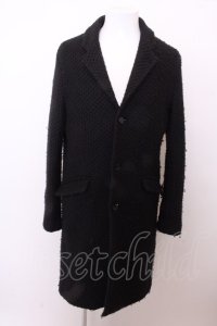 【WINTERセール】NO ID. コート.ボンディングニットチェスター /ブラック/3 O-22-12-30-034-NO-ou-YM-ZT376