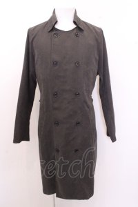 【WINTERセール】NO ID. BLACK コート.ナポレオントレンチ /グレー/2 O-23-01-08-040-NO-ou-YM-ZT081