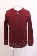 【WINTERセール】Luv maison カットソー.ハーフジップ /レッド/44 O-23-01-08-044-Lu-to-YM-ZT186