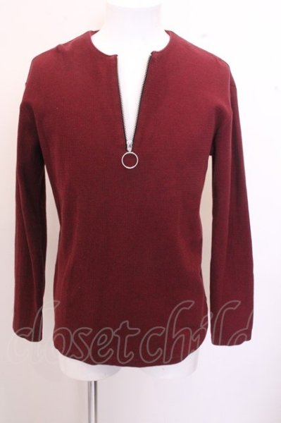 画像2: Luv maison カットソー.ハーフジップ /レッド/44 O-23-01-08-044-Lu-to-YM-ZT186 (2)