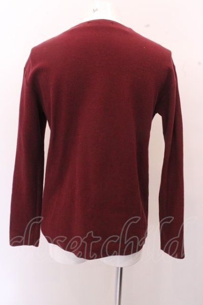 画像3: Luv maison カットソー.ハーフジップ /レッド/44 O-23-01-08-044-Lu-to-YM-ZT186 (3)