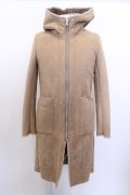 【WINTERセール】NO ID. BLACK コート.フェイクムートンリバーシブルフーデッド /キャメルｘブラウン/1 O-23-01-08-048-NO-ou-YM-ZT-M105