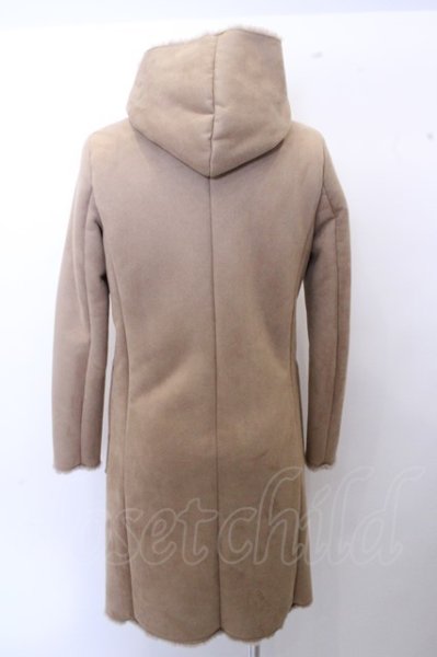 画像2: NO ID. BLACK コート.フェイクムートンリバーシブルフーデッド /キャメルｘブラウン/1 O-23-01-08-048-NO-ou-YM-ZT-M105 (2)